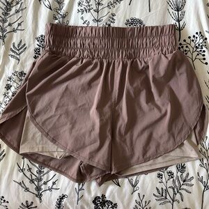 Balance Collection Brown Athletic Shorts with Relaxed Fit